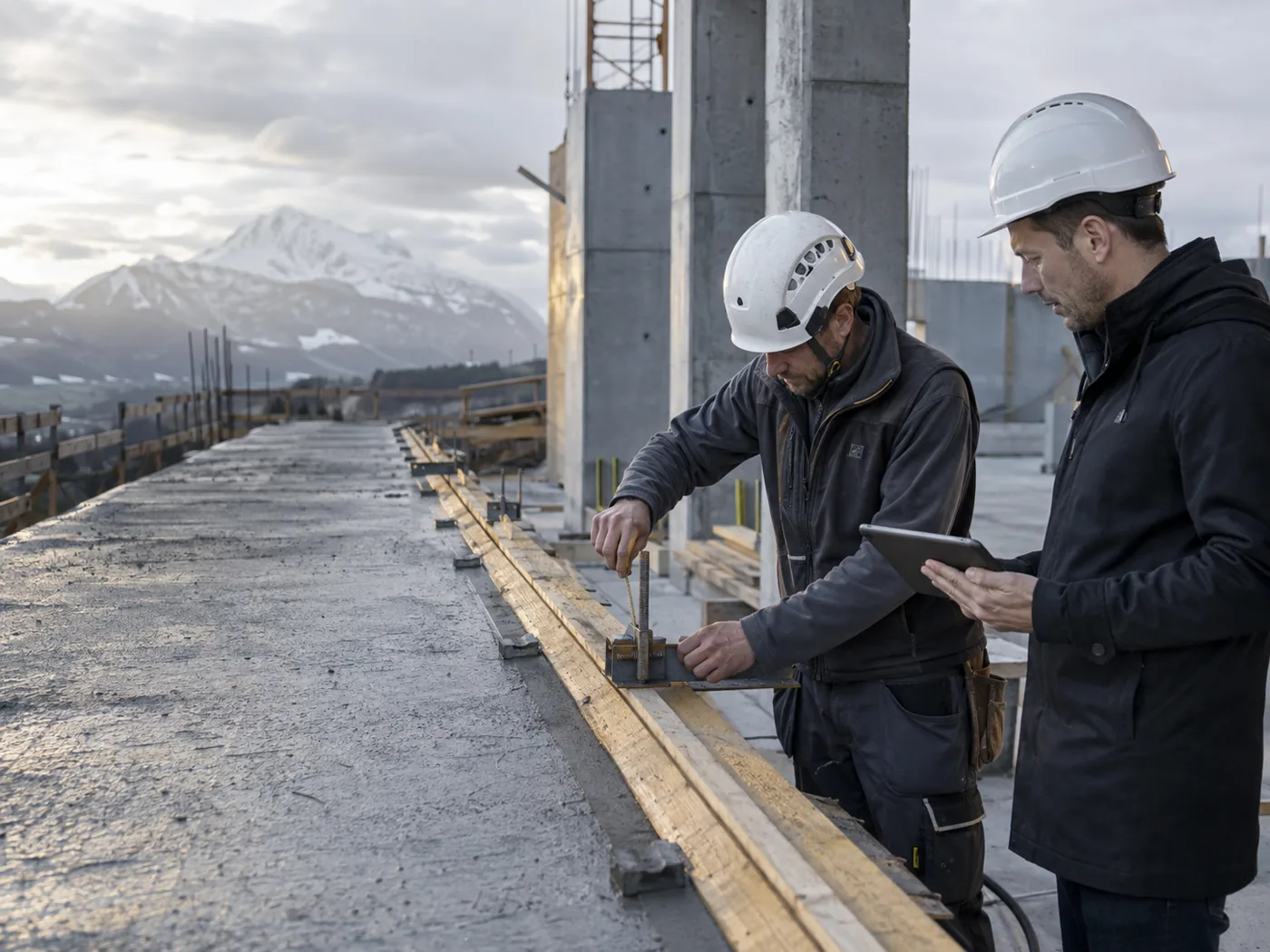Koordinierte Ausführung auf einer Baustelle